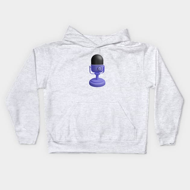 Microphone podcast and musical Kids Hoodie by ZUMA design